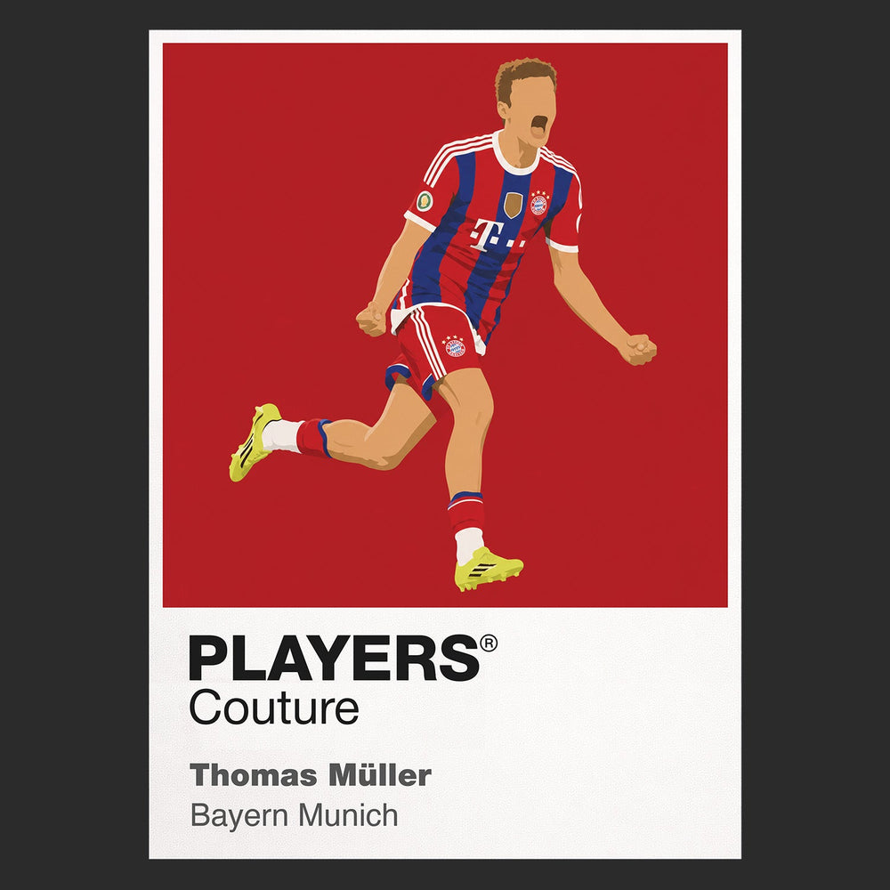 Thomas Müller Bayern Munich black Icon Frame artwork detail