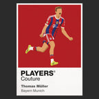 Thomas Müller Bayern Munich black Icon Frame artwork detail