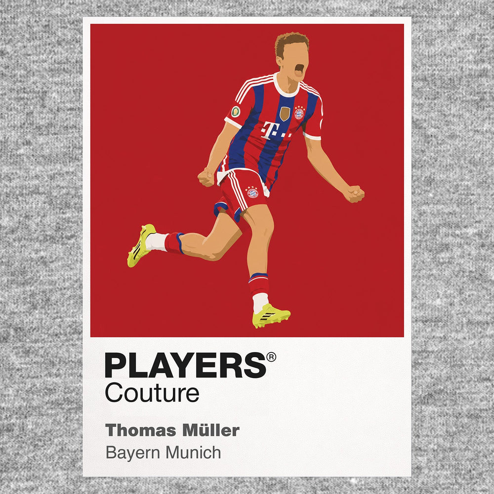 Thomas Müller Bayern Munich grey Icon Frame artwork detail