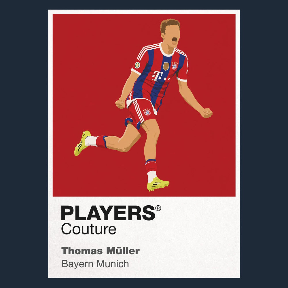 Thomas Müller Bayern Munich navy Icon Frame artwork detail