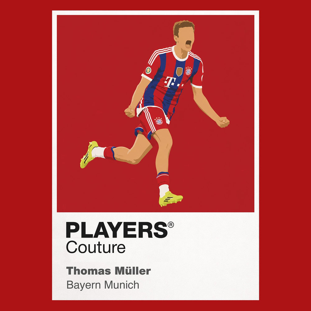 Thomas Müller Bayern Munich red Icon Frame artwork detail