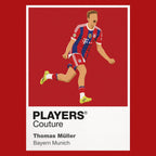 Thomas Müller Bayern Munich red Icon Frame artwork detail