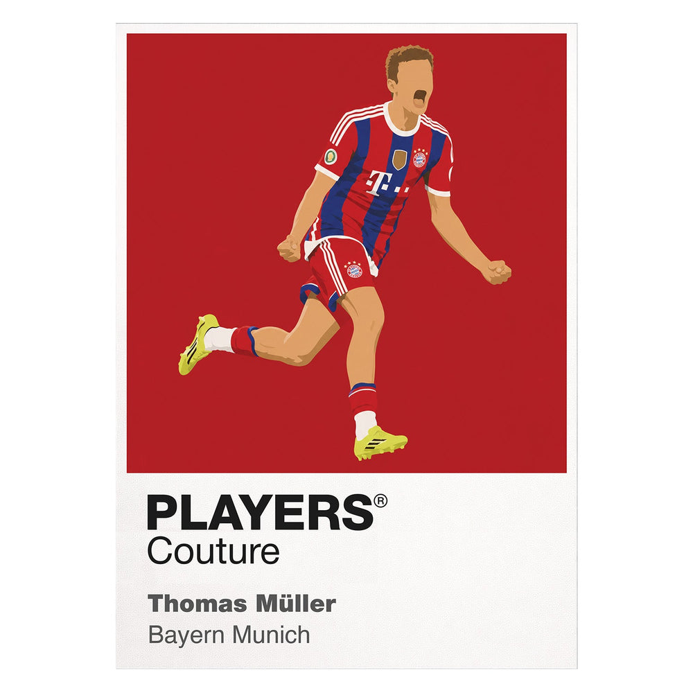 Thomas Müller Bayern Munich white Icon Frame artwork detail