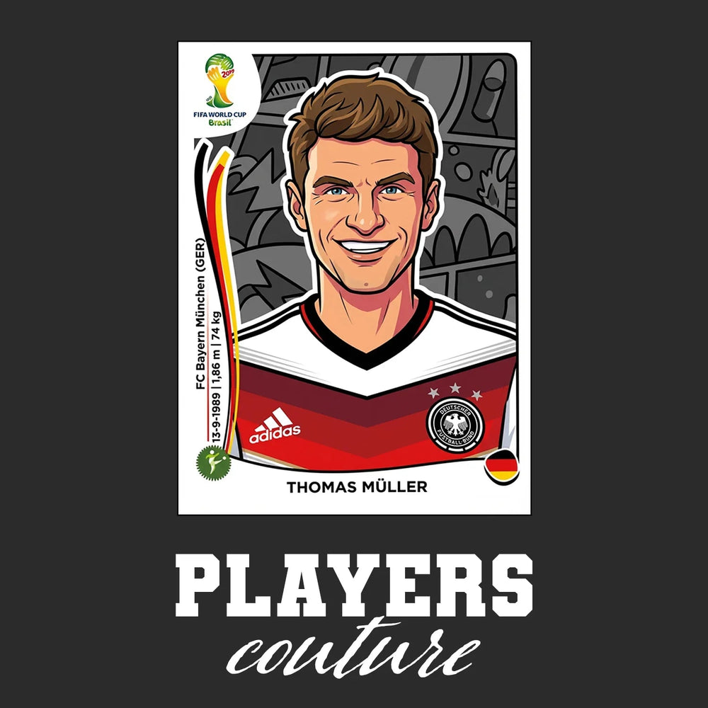 Thomas Muller World Cup Sticker Kids T-Shirt – thomas muller black Players Couture design