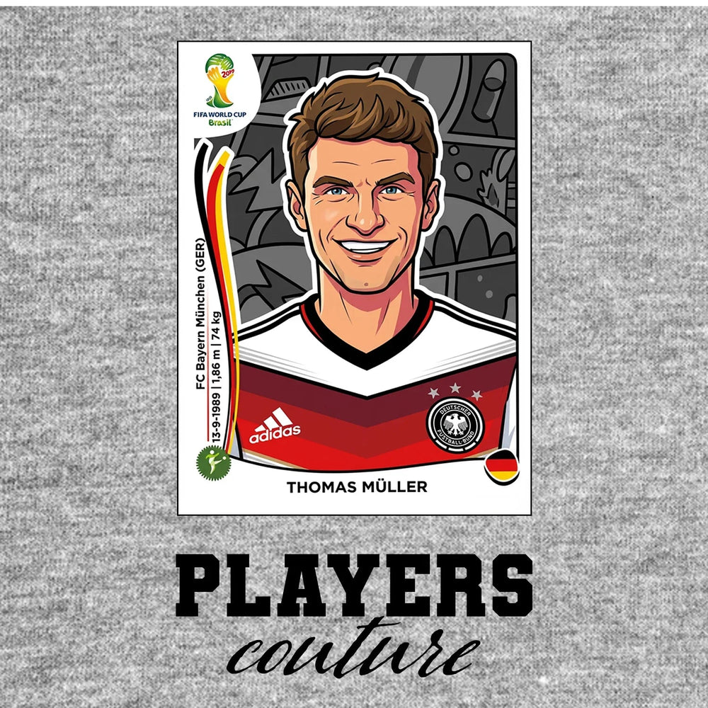 Thomas Muller World Cup Sticker Kids T-Shirt – thomas muller grey Players Couture design