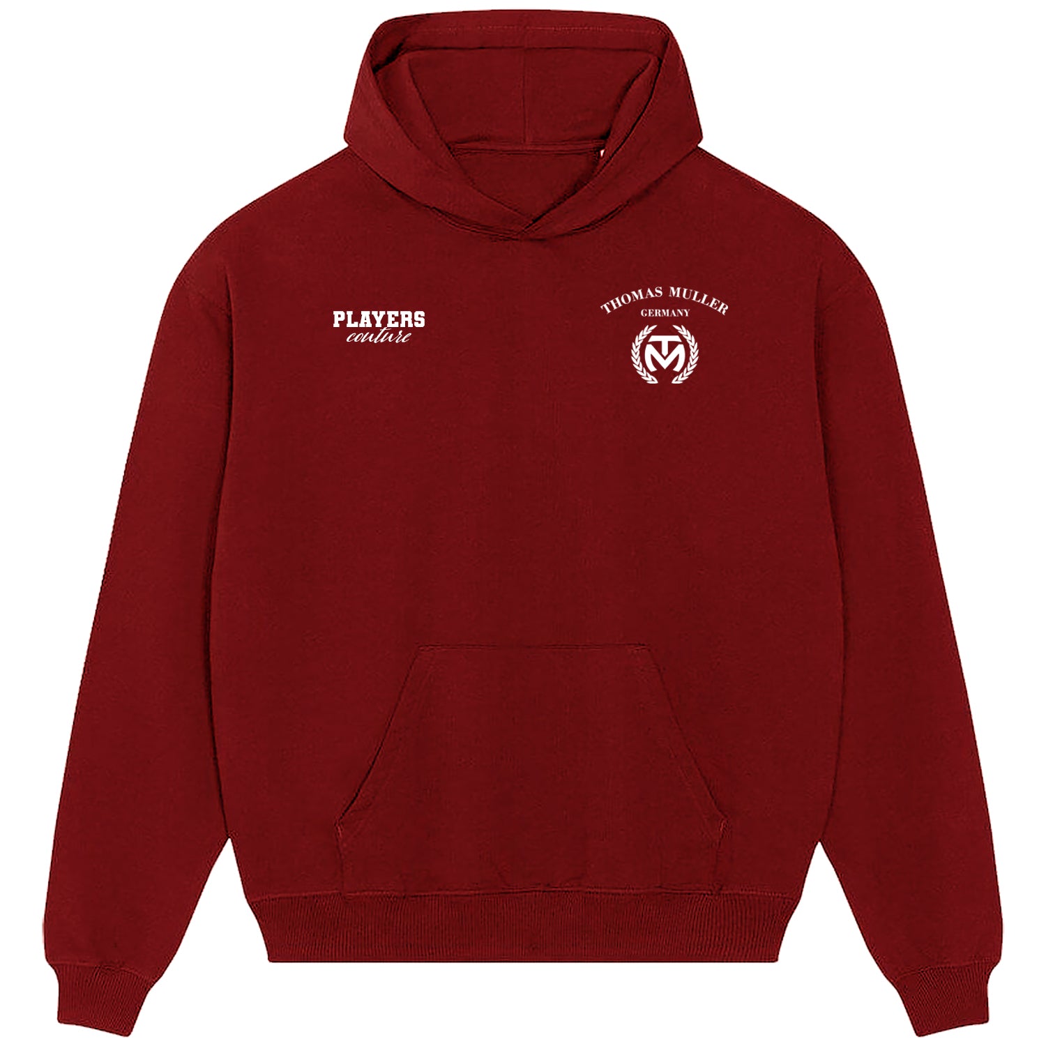 Thomas Muller Logo Players Couture Men's Casual Hoodie Red