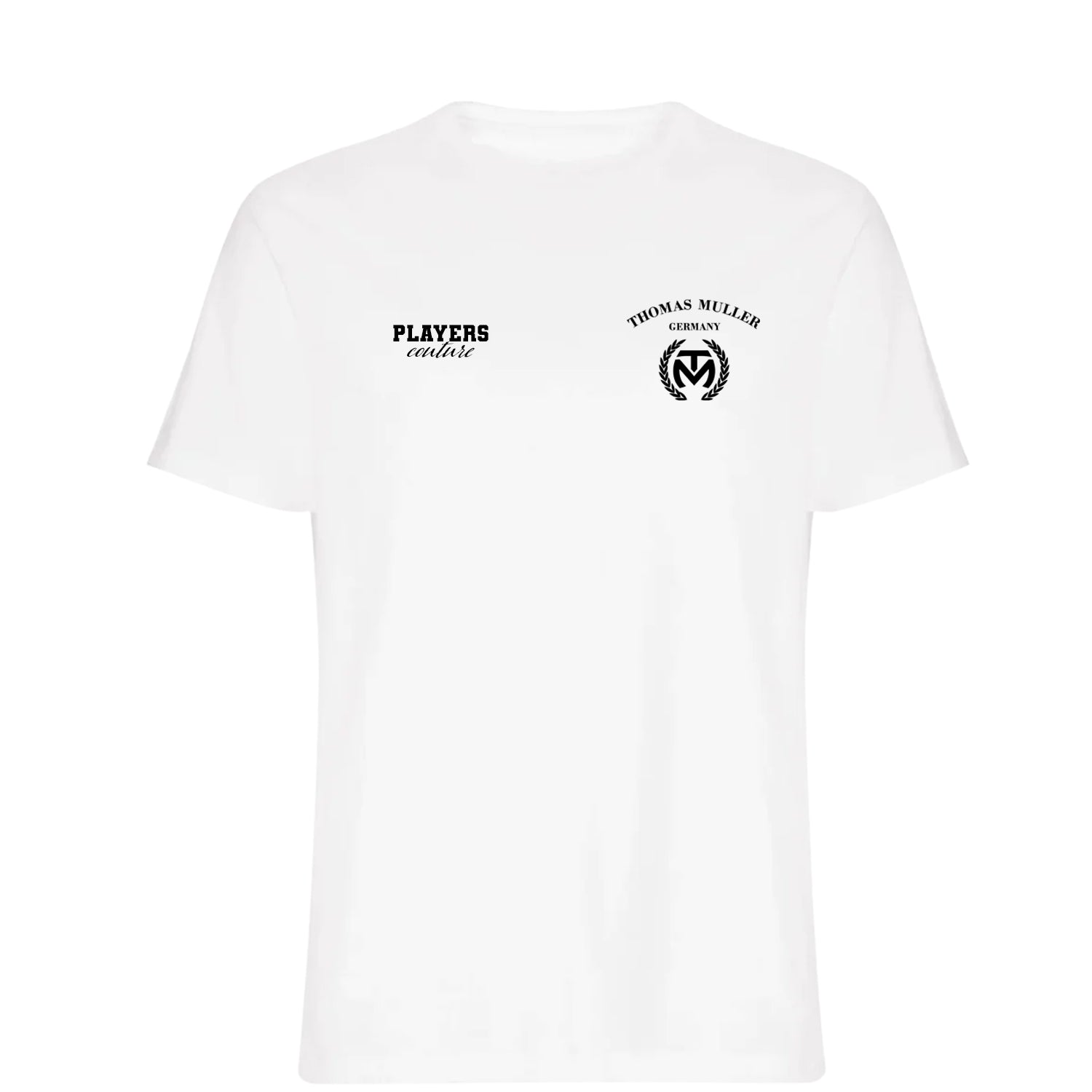 Thomas Muller Logo Players Couture Mens T-Shirt White