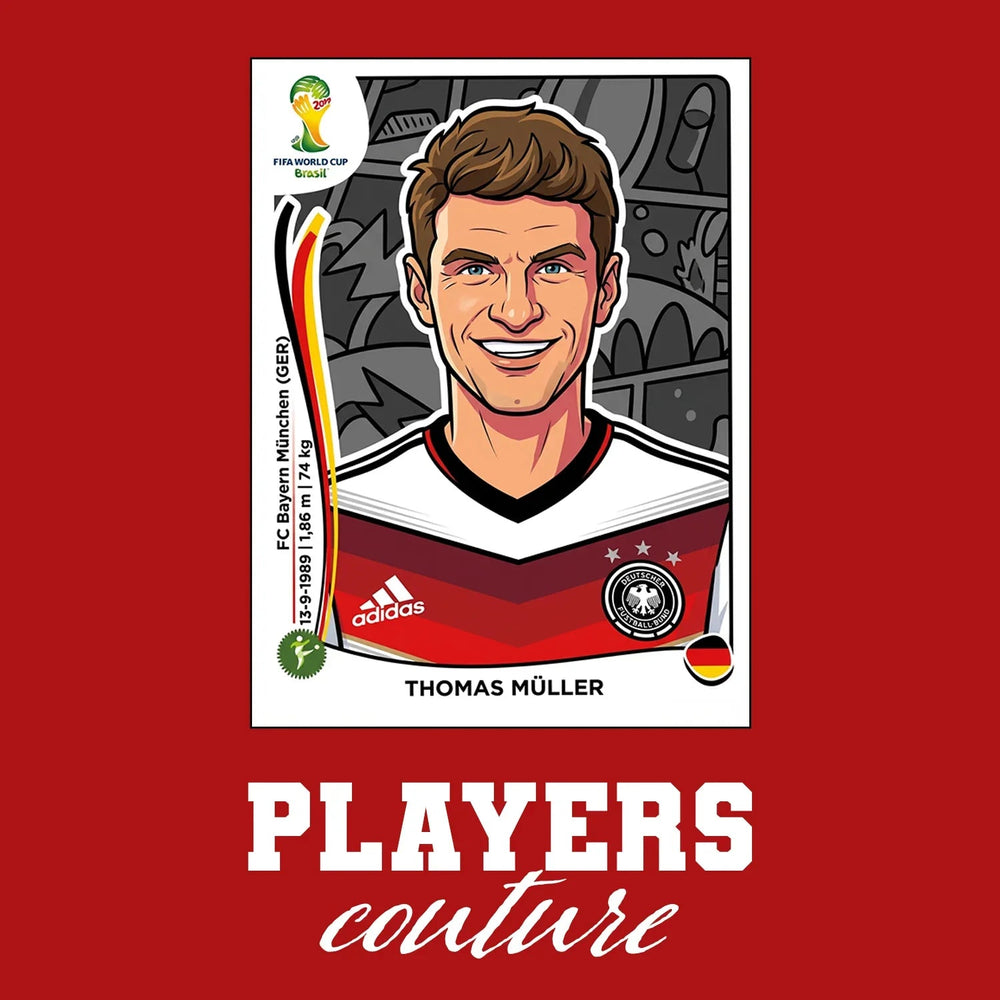 Thomas Muller World Cup Sticker Men's Hoodie – thomas muller red Players Couture design