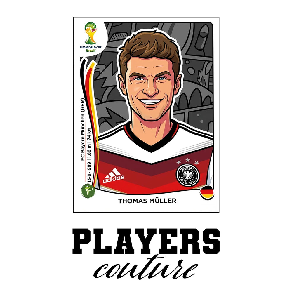 Thomas Muller World Cup Sticker Men's Hoodie – thomas muller white Players Couture design