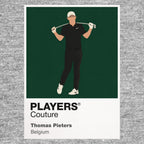 Thomas Pieters Golf Icon Frame Men's Polo Shirt in Gray - Players Couture Fan Fashion