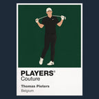 Thomas Pieters Golf Icon Frame Men's Polo Shirt in Navy - Players Couture Fan Fashion