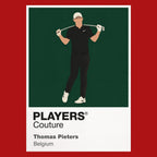 Thomas Pieters Golf Icon Frame Men's Polo Shirt in Red - Players Couture Fan Clothing
