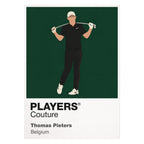 Thomas Pieters Golf Icon Frame Men's Polo Shirt in White - Players Couture Fan Fashion