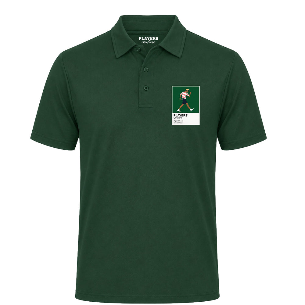 Tiger Woods Amateur Golf Icon Frame Men's Polo Shirt