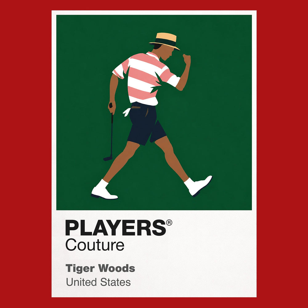 Tiger Woods Icon Frame artwork in red