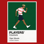 Tiger Woods Icon Frame artwork in red