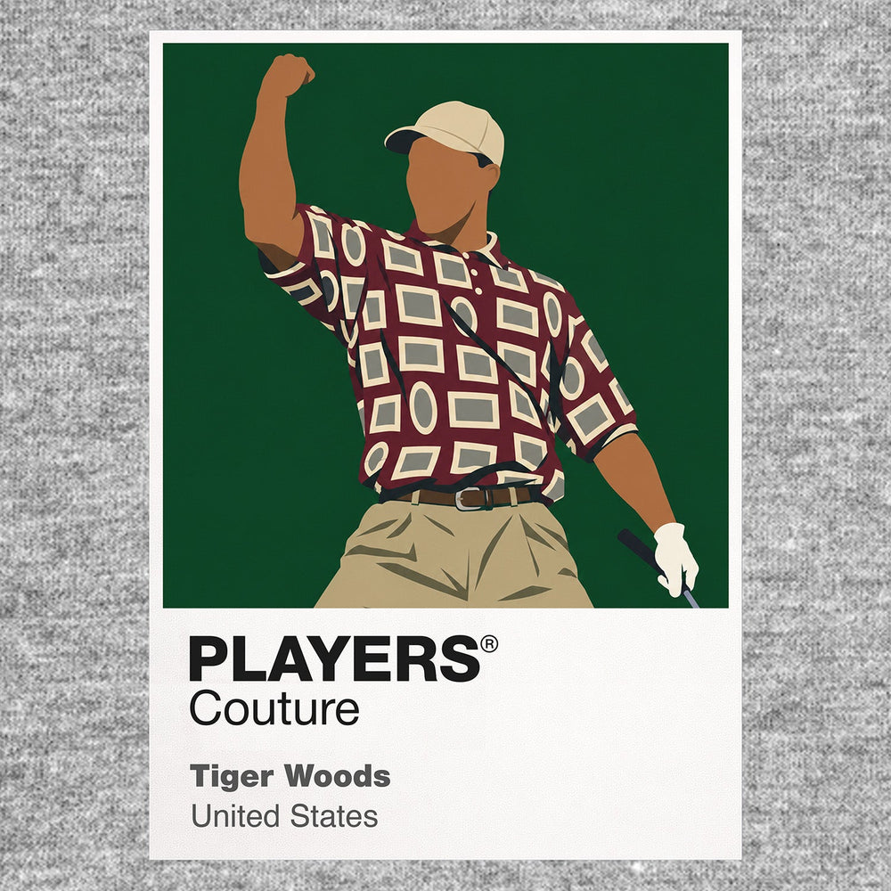 Tiger Woods Icon Frame artwork in grey
