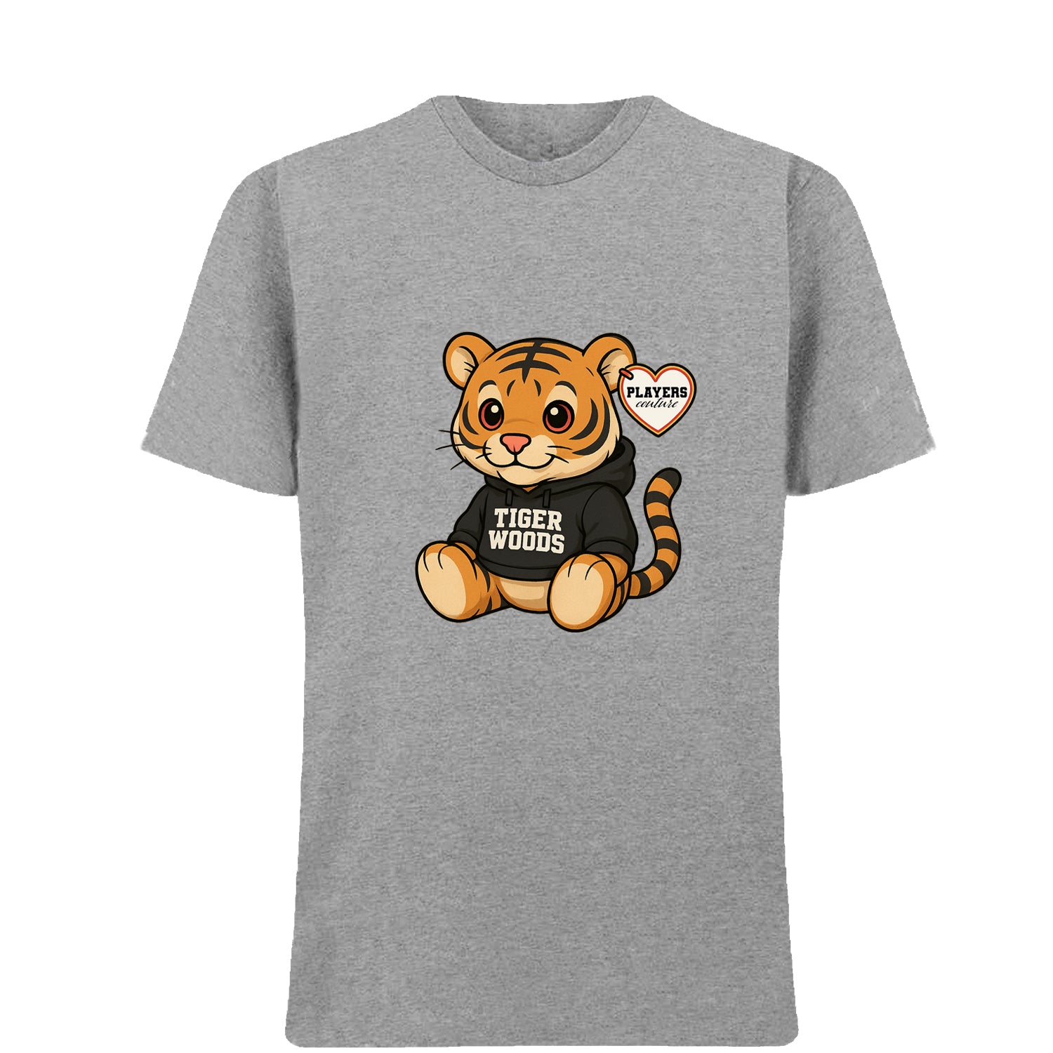 Tiger Woods Tiger Logo Players Couture Mens T-Shirt Gray