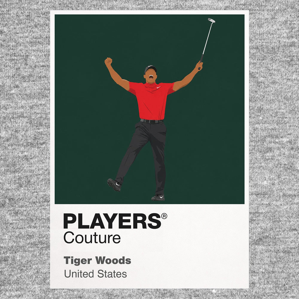 Tiger Woods 2019 Masters Golf Icon Frame Men's Polo Shirt