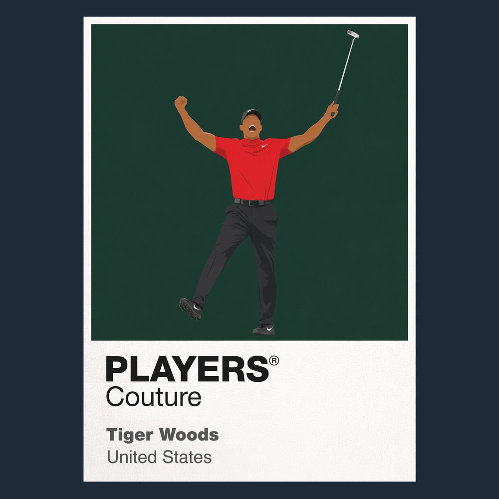 Tiger Woods 2019 Masters Golf Icon Frame Men's Polo Shirt