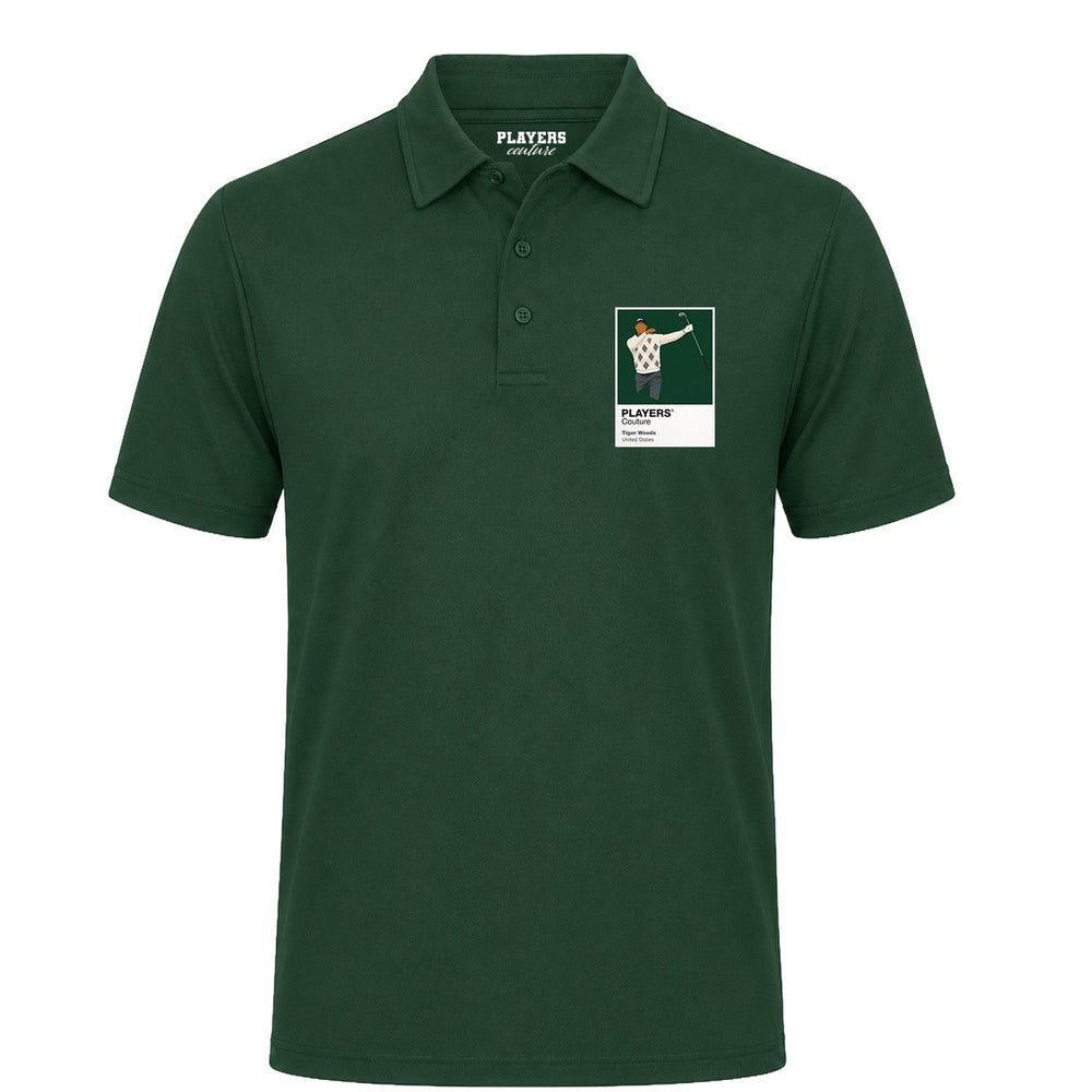 Tiger Woods Club Twirl Golf Icon Frame Men's Polo Shirt