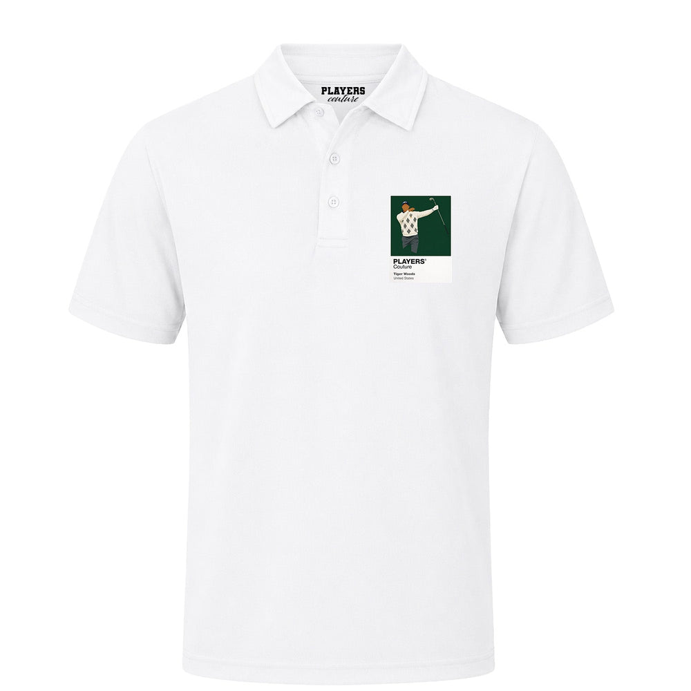 Tiger Woods Club Twirl Golf Icon Frame Men's Polo Shirt