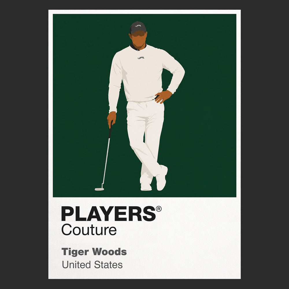 Tiger Woods Not Sunday Red Golf Icon Frame Men's Polo Shirt