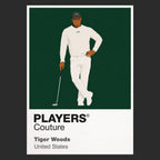 Tiger Woods Not Sunday Red Golf Icon Frame Men's Polo Shirt