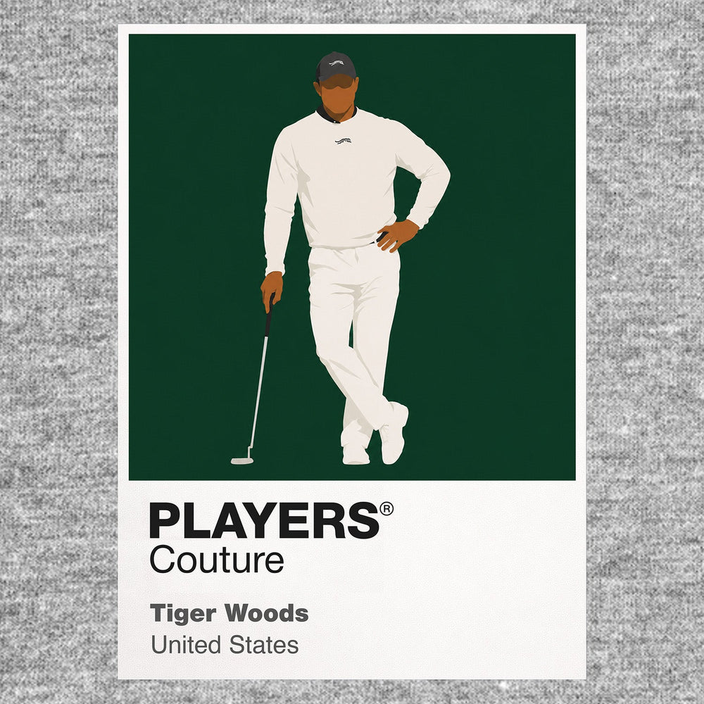 Tiger Woods Not Sunday Red Golf Icon Frame Men's Polo Shirt
