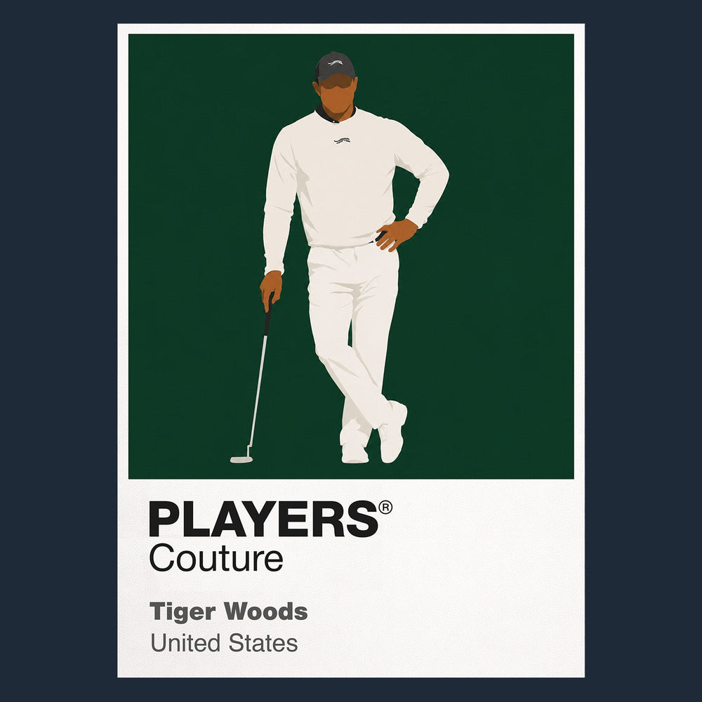 Tiger Woods Not Sunday Red Golf Icon Frame Men's Polo Shirt