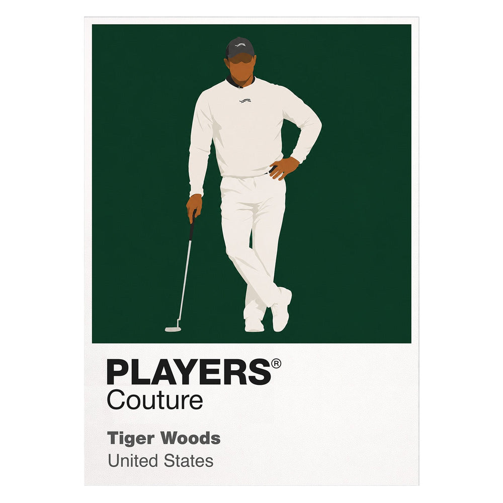 Tiger Woods Not Sunday Red Golf Icon Frame Men's Polo Shirt