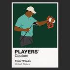Tiger Woods Frank Headcover Golf Icon Frame Men's Polo Shirt
