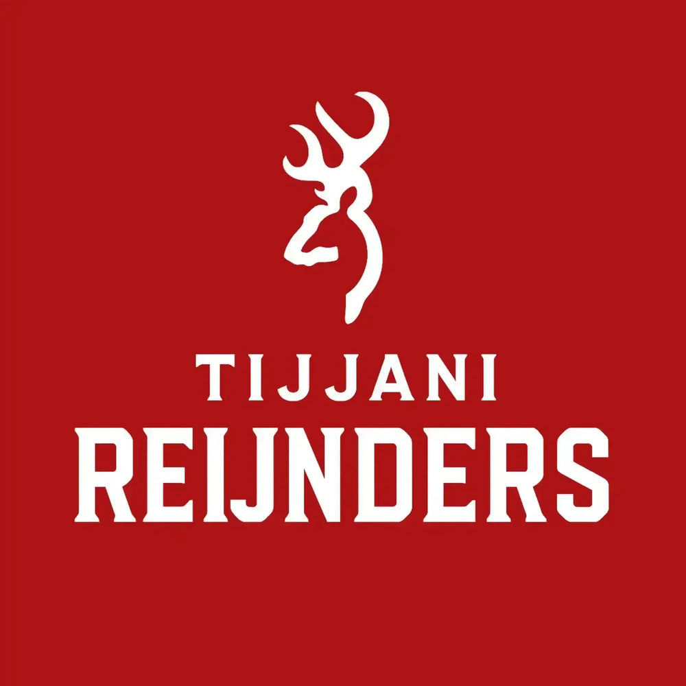 Tijjani Reijnders Logo Men's T-Shirt – red close-up detail shot of the Tijjani Reijnders Players Couture logo design