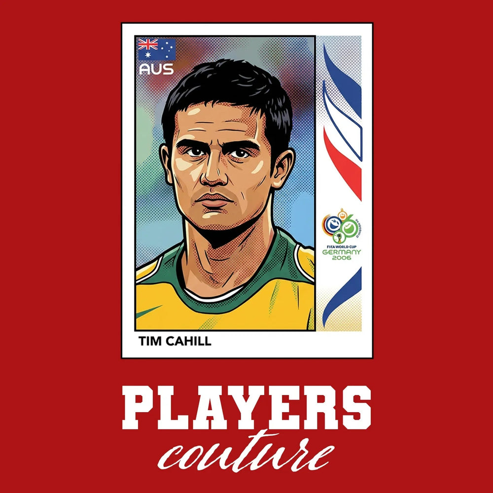 Tim Cahill World Cup Sticker Kids Hoodie – tim cahill red Players Couture design