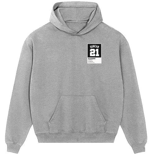 Tim Duncan 21 Black hoodie – black men's hoodie featuring the Tim Duncan 21 Black Players Couture logo