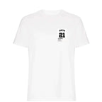 Tim Duncan 21 White t-shirt – white men's t-shirt featuring the Tim Duncan 21 White Players Couture logo
