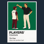Tin Cup Roy McAvoy addressing the ball with stubborn confidence at his dusty Texas driving range Icon Frame artwork in navy