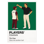 Tin Cup Roy McAvoy addressing the ball with stubborn confidence at his dusty Texas driving range Icon Frame artwork on white