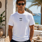 TLC Men's T-Shirt — lifestyle photo, White t-shirt