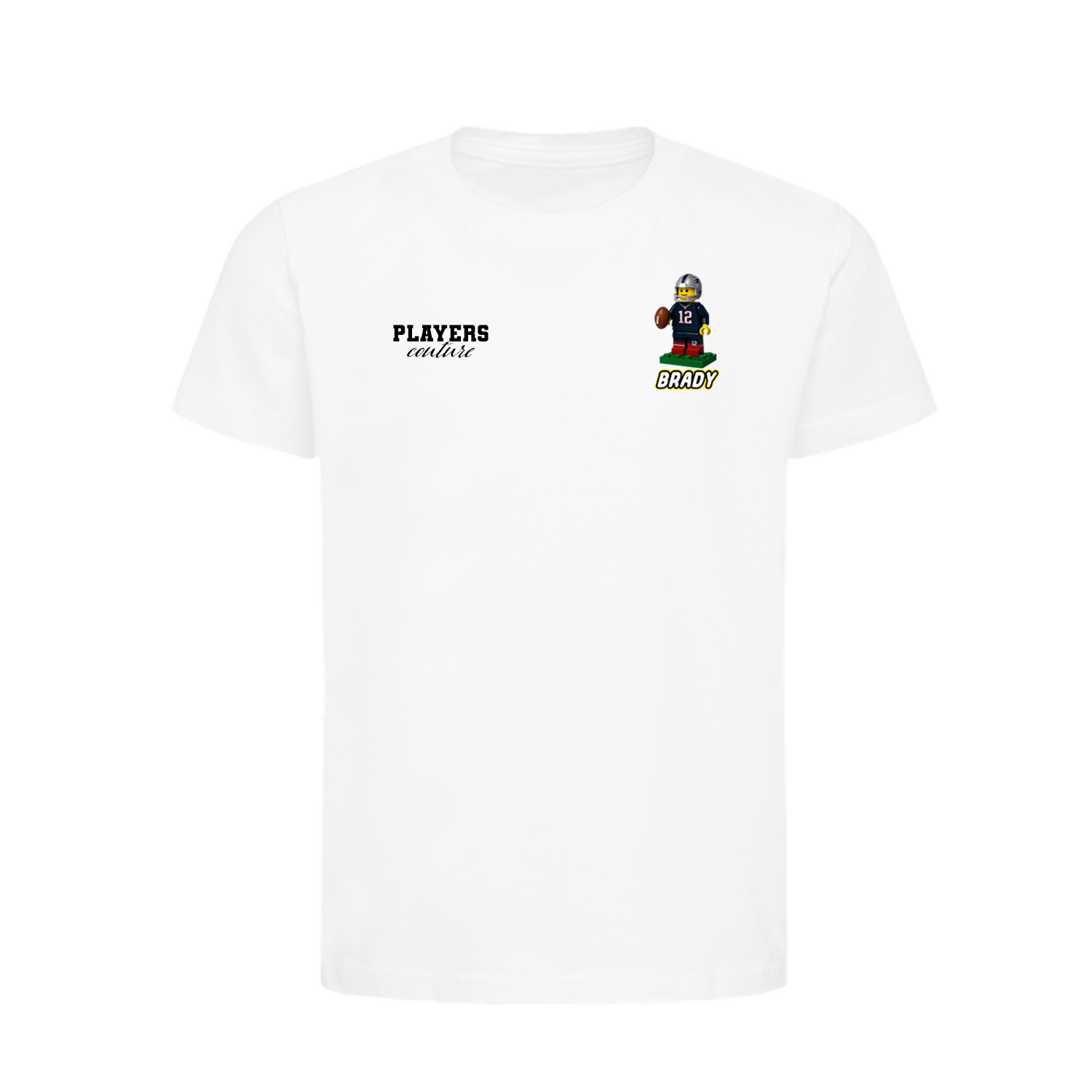 Tom Brady Toy Logo Players Couture Kids T-Shirt White