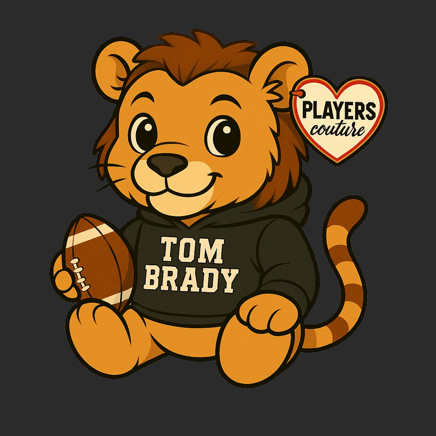 Tom Brady Lion Logo Players Couture Kids Hoodie