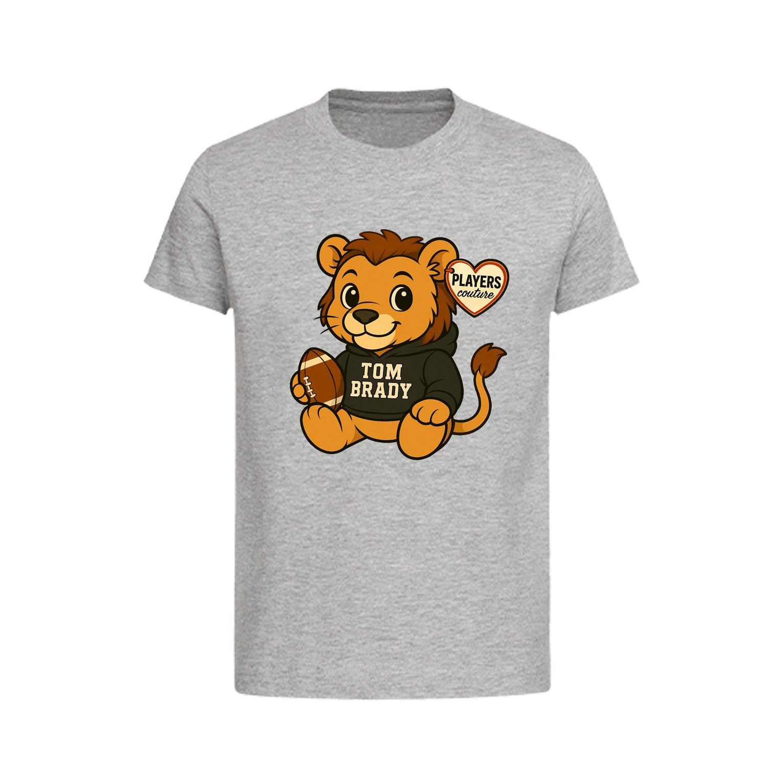 Tom Brady Lion Logo Players Couture Kids T-Shirt Gray