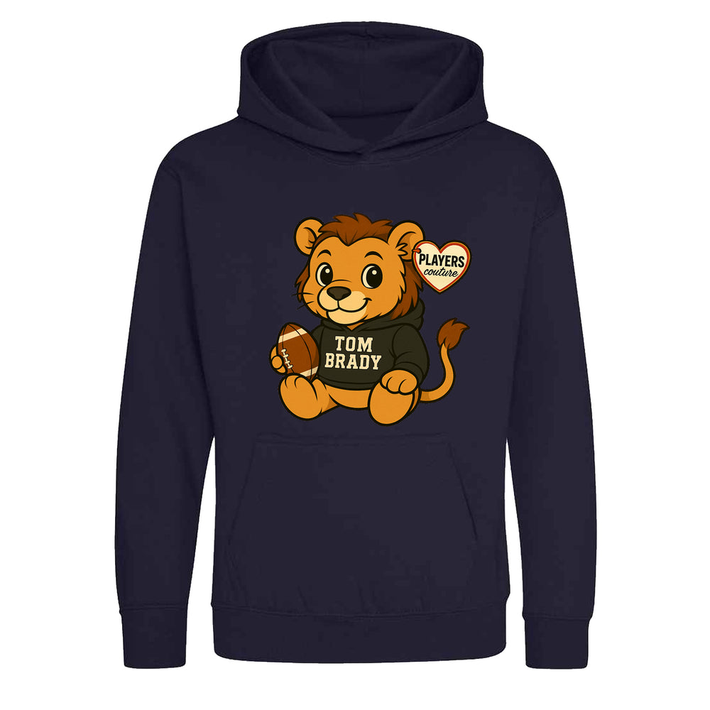 Tom Brady Lion Logo Players Couture Kids Hoodie Navy