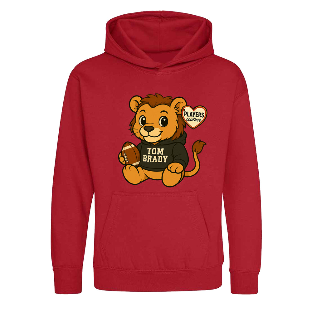 Tom Brady Lion Logo Players Couture Kids Hoodie Red