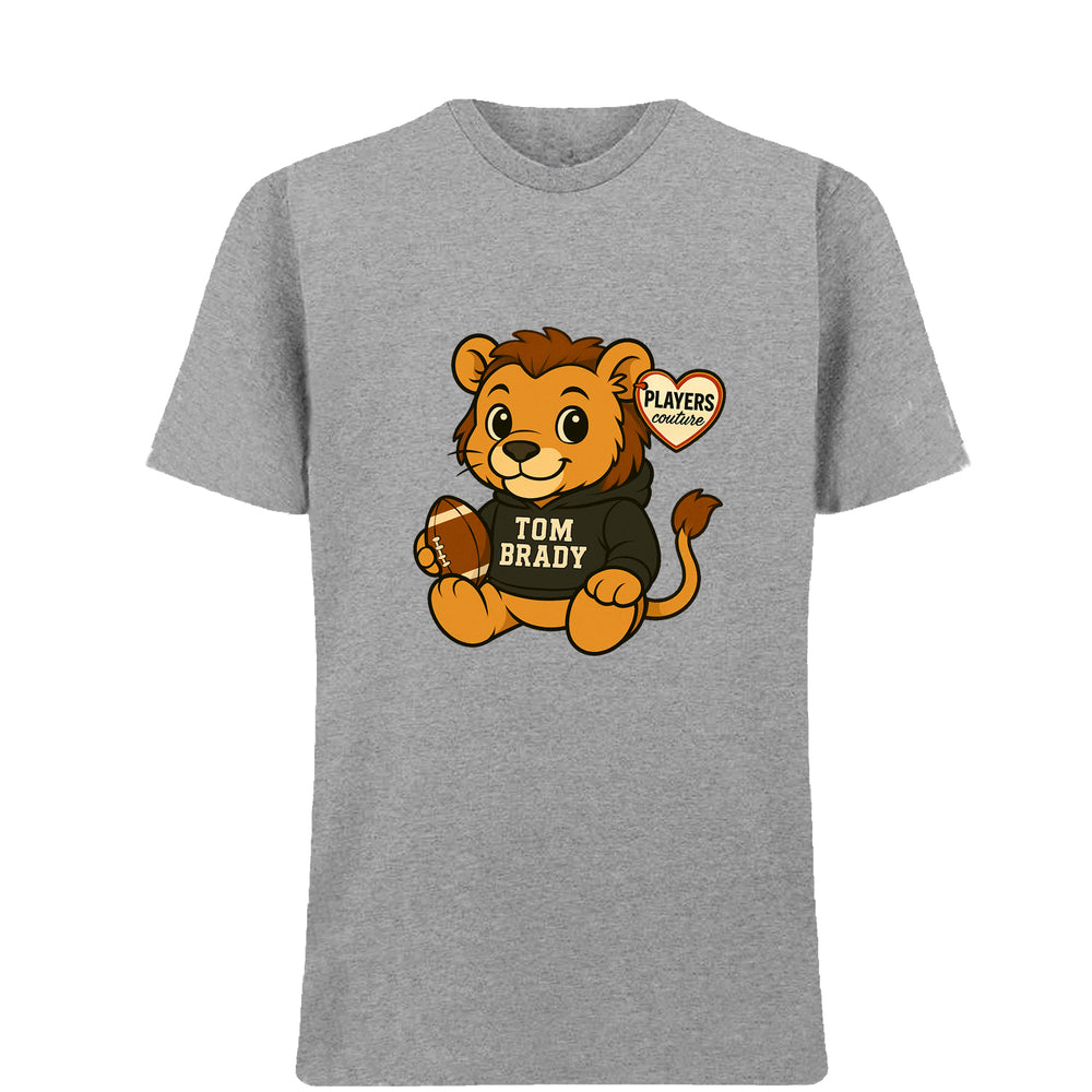 Tom Brady Lion Logo Players Couture Mens T-Shirt Gray