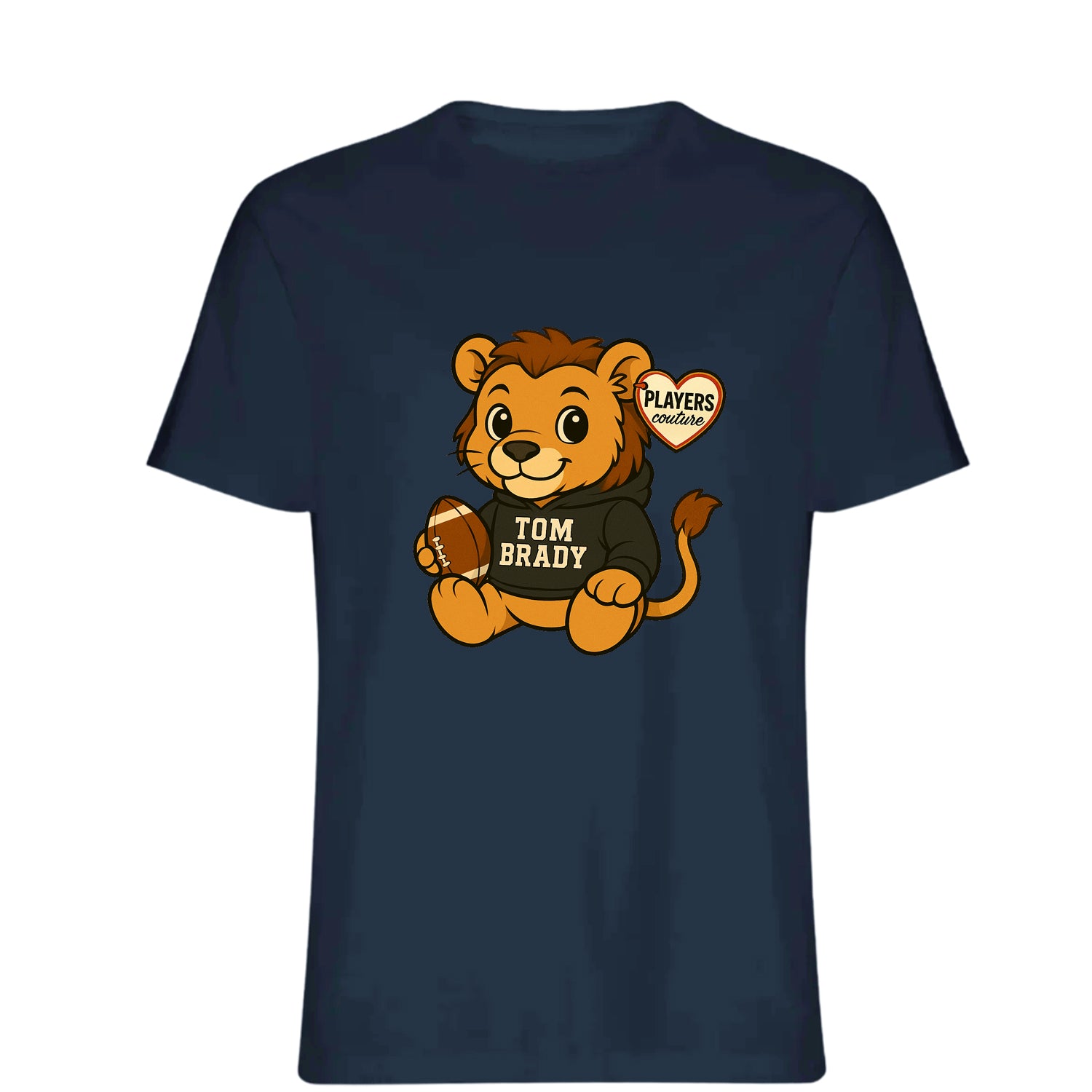 Tom Brady Lion Logo Players Couture Mens T-Shirt Navy
