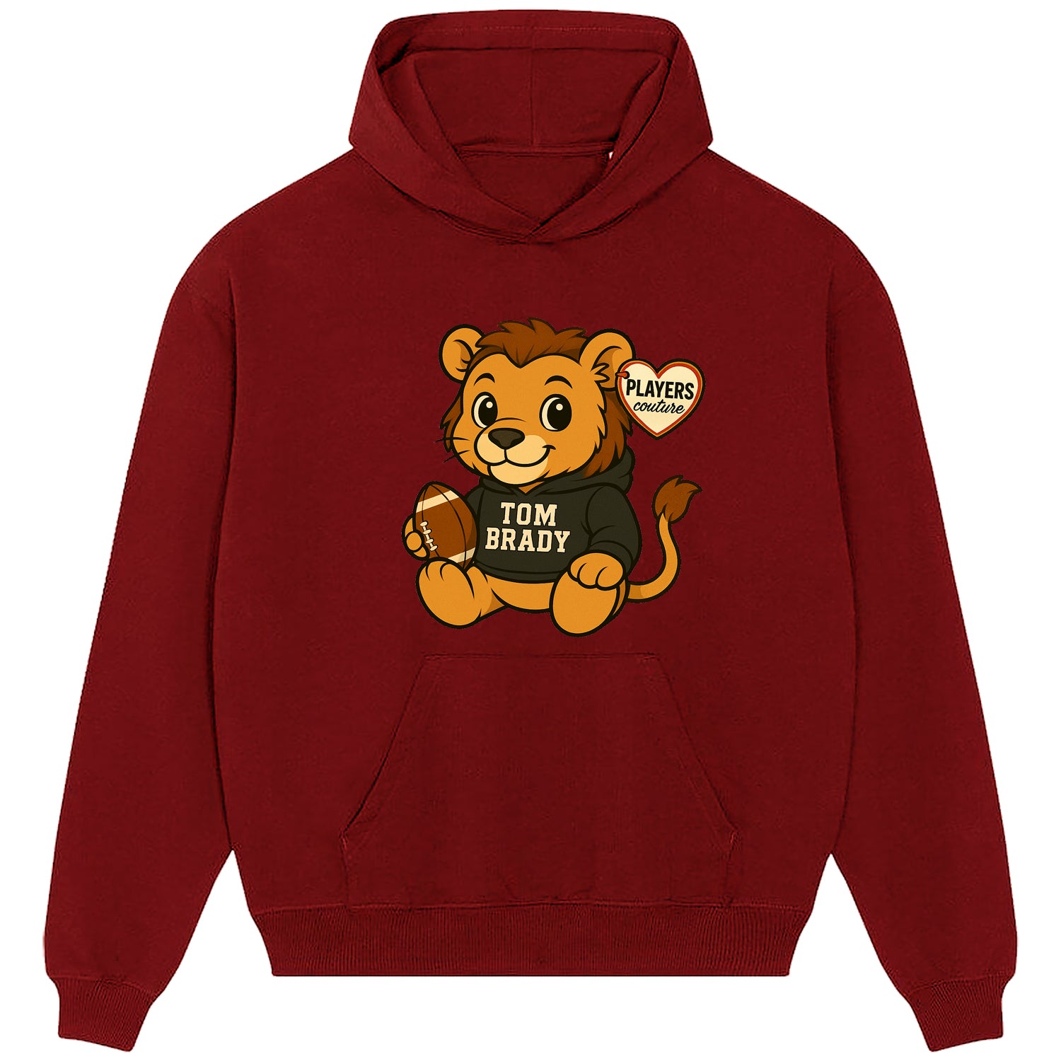 Tom Brady Lion Logo Players Couture Men's Casual Hoodie Red