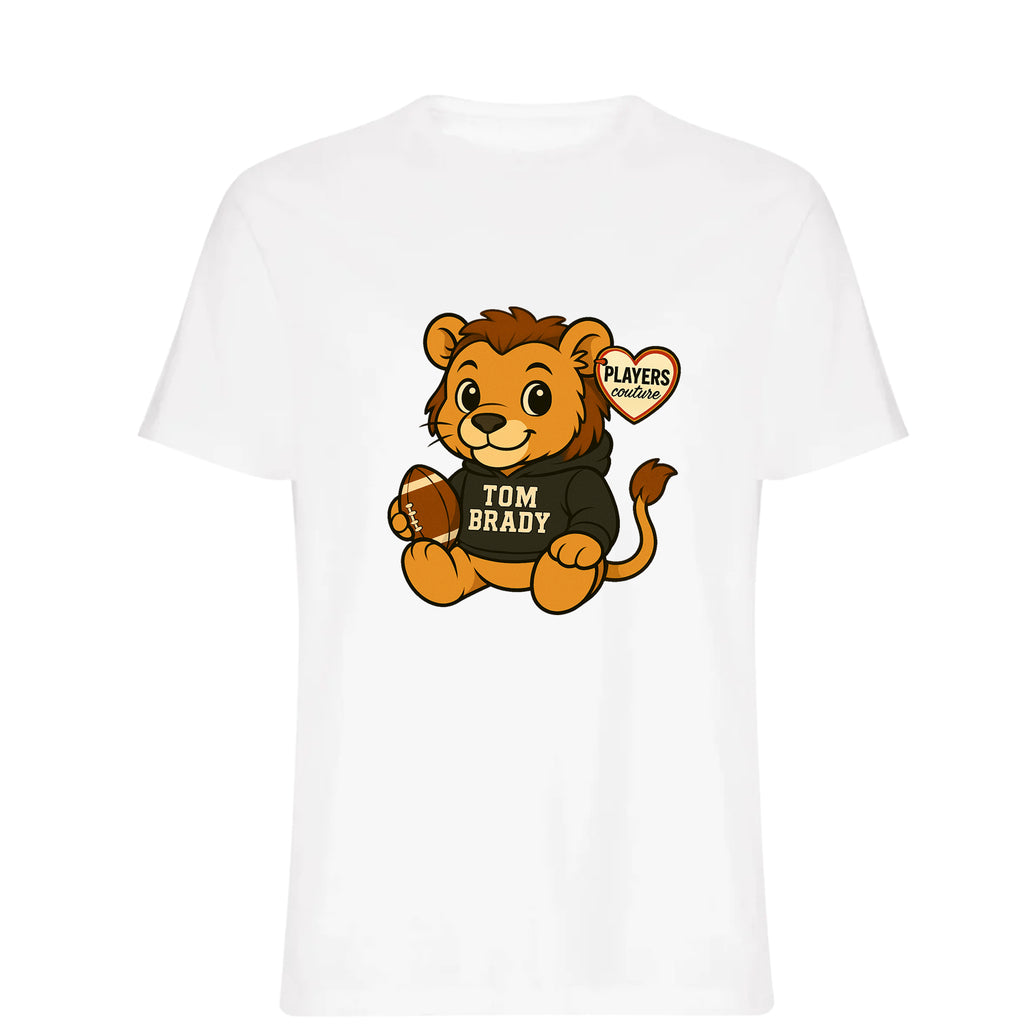Tom Brady Lion Logo Players Couture Mens T-Shirt White