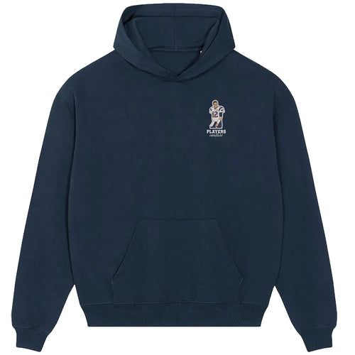 Tom Brady hoodie – navy men's hoodie featuring the Tom Brady Players Couture logo