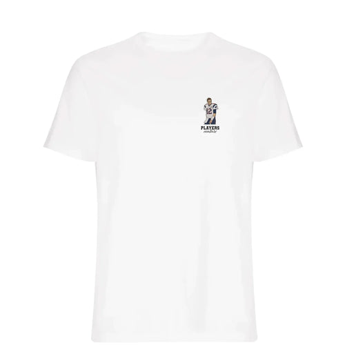 Tom Brady t-shirt – white men's t-shirt featuring the Tom Brady Players Couture logo